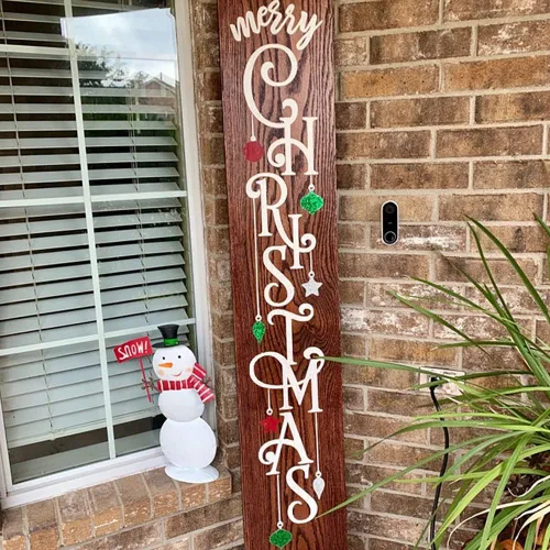 Vista 8 de Plantillas navideñas para pintar en madera, porche, plantilla navideña grande Believe Xmas Holiday para felpudos, cristal de ventanas, telas
