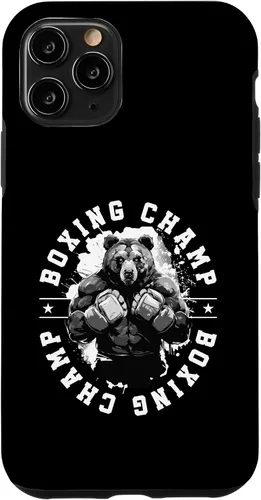 Vista 10 de iPhone 14 Boxing Champ Bear Animal Gym Estuche con cita de boxeador de luchadores