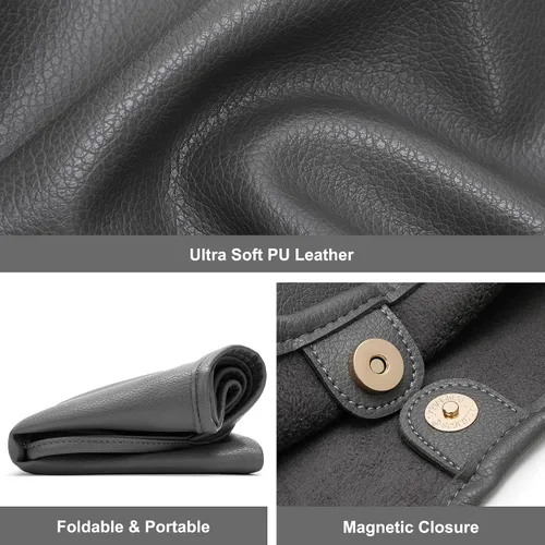 Vista 3 de Montana West Bolsos estilo hobo holgados para mujer, bolsos de hombro suaves de diseñador para mujer, bolso de mano con asa superior