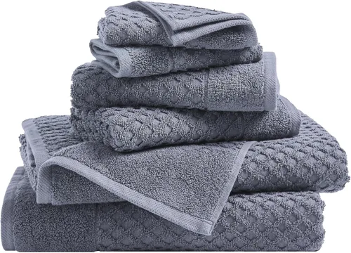 Vista 27 de Great Bay Home - Toallas de mano 100% algodón blanco, 6 toallas de baño suaves para manos, altamente absorbentes y de secado rápido, colección 01