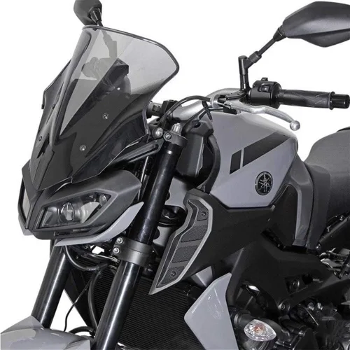 Vista 5 de Parabrisas de motocicleta compatible con Yamaha MT09 FZ09 MT-09 FZ-09 FZ MT 09 2017 2018 2019 parabrisas de carreras parabrisas de carreras Negro