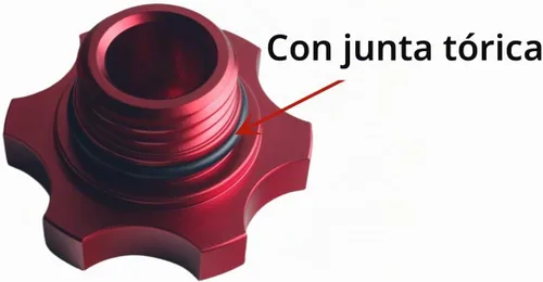 Vista 2 de DEWHEL Tapa de llenado de aceite de motor de aluminio con junta tórica compatible con Chrysler Dodge Jeep Ram Mitsubishi Mini 1993-2020 Número