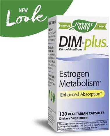 Vista 3 de Nature's Way Dim-Plus, cápsulas vegetarianas de diindolilmetano, 120 unidades (el embalaje puede variar), paquete de 2