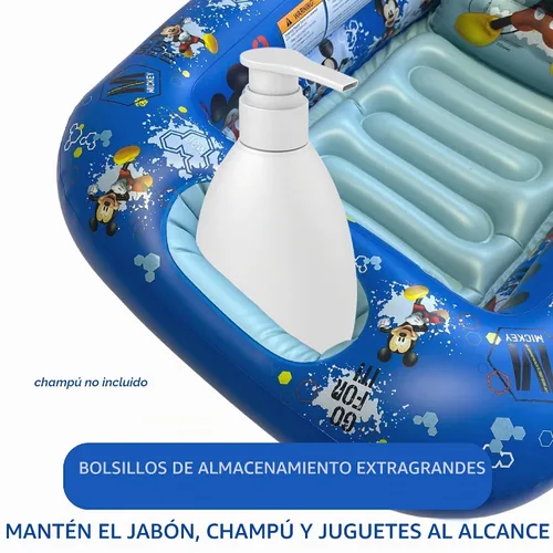 Vista 5 de Disney Mickey Mouse Go for It Bañera Inflable - Bañera para Bebé