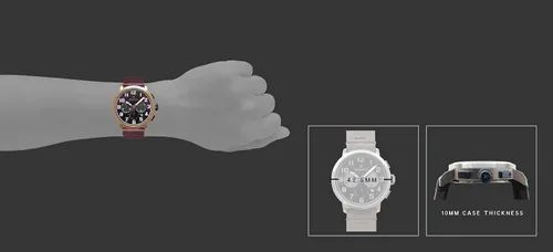 Vista 4 de Starion Reloj Gunner para hombre, mecanismo de cronógrafo japonés, resistente al agua, subesferas hundidas, cuarzo analógico, caja de 1.673in, caja