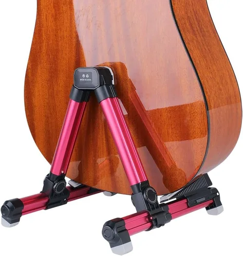 Vista 5 de ENO MUSIC Soporte plegable para guitarra acústica, adecuado para guitarras eléctricas, bajo