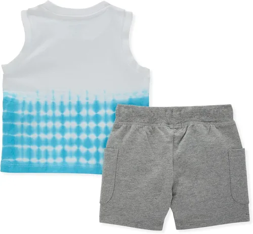 Vista 2 de Burt's Bees Baby Baby Boys' Sleeveless Tank And Tie-Up Short Set