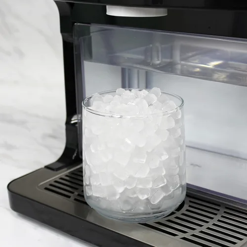 Vista 6 de Avanti La máquina de hielo Nugget con controles electrónicos y dispensador de uso en encimera hace 33 libras de hielo masticable por día, perfecta