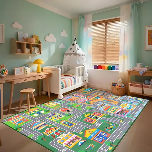 Vista 20 de Alfombra infantil ABC para sala de juegos, alfombra del alfabeto para dormitorio, educativa para aprender preescolar, alfombras para guardería
