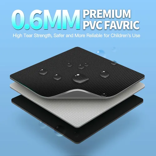 Vista 5 de Tobogán acuático inflable para adultos, tobogán acuático 100% de PVC de 21 pies con piscina grande, tobogán ancho con piscina poco profunda
