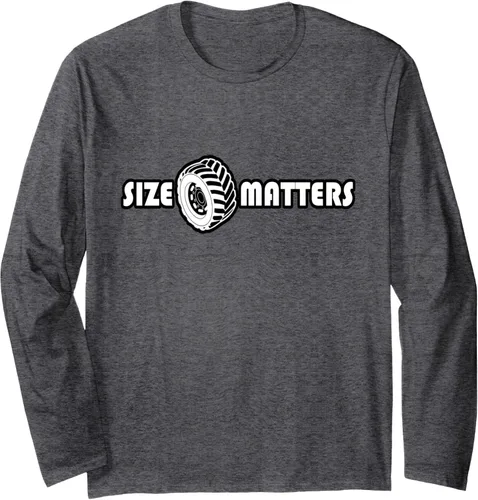 Vista 5 de Size Matters Shirt Tire Car Guy shirt Off Road Long Sleeve T-Shirt