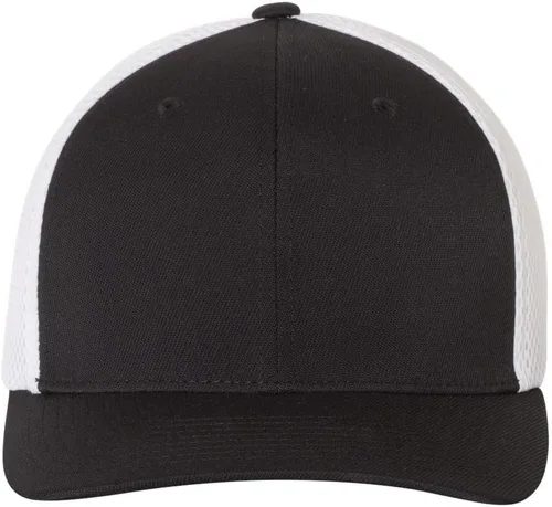 Vista 27 de Flexfit - Gorra ajustable de malla elástica en dos tonos Negro