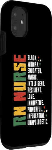Vista 9 de iPhone 15 RN Enfermera Black History Enfermera Afro African Registered Enfermera Caso