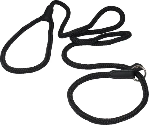 Vista 5 de Dogs My Love Collar y correa ajustables de cuerda de nailon para perro de 6 pies de largo (pequeño: 1/4" (6 mm), marrón)