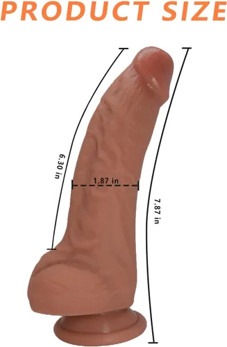 Vista 4 de Juguete sexual para mujeres, consolador de silicona realista de 7 pulgadas, material seguro para el cuerpo, fuerte ventosa, consolador anal ultra