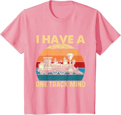 Vista 51 de Camiseta con texto en inglés "I Have A One Track Mind - Trainspotter Model Train Railroad, Negro, S
