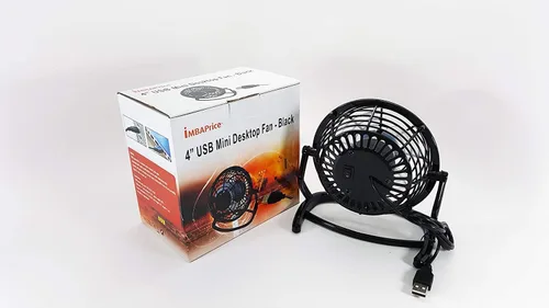 Vista 2 de Mini ventilador de escritorio iMBAPrice USB-MFAN , Negro Black