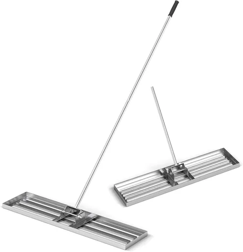 Vista 18 de Goplus Rastrillo nivelador de césped, herramienta de césped de 30 x 10 pulgadas con mango ergonómico para suelo, rastrillo de paisaje que ahorra