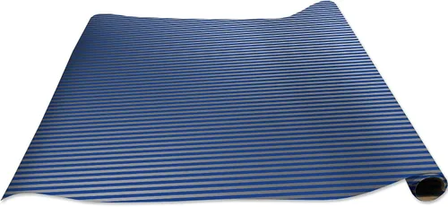 Vista 3 de Jillson Roberts Papel de regalo Hanukkah, rayas azules y plateadas, 6 rollos jumbo de 10 pies x 30 pulgadas
