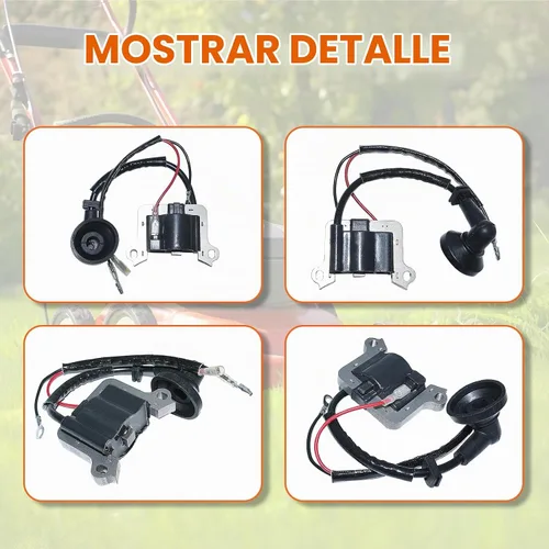 Vista 5 de Bobina de encendido 40-5 43cc 44-5 49cc 52CC CG430 CG520 cortador de cepillo de recortadora, bobina de encendido con cable.