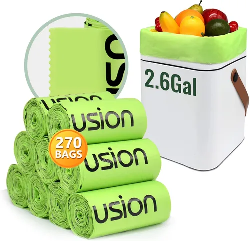 Vista 13 de GreFusion Bolsas compostables para cubo de compost de cocina, 1.2 galones, 125 unidades, certificadas por BPI y ASTM, a prueba de fugas y control
