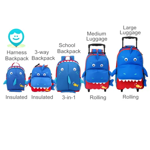 Vista 25 de Yodo, Bolsa para almuerzo aislada y mochila preescolar infantil, con correa de arnés de seguridad para niños o niñas, Dinosaur