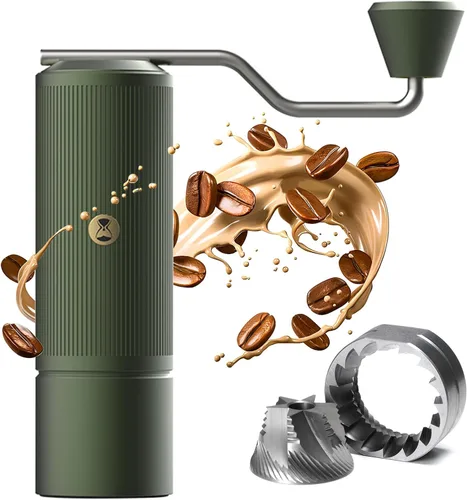 Vista 8 de TIMEMORE Molinillo de café manual de acero inoxidable con rebabas cónicas con capacidad de 0.71 oz numérico externo ajustable, molinillo de expressp
