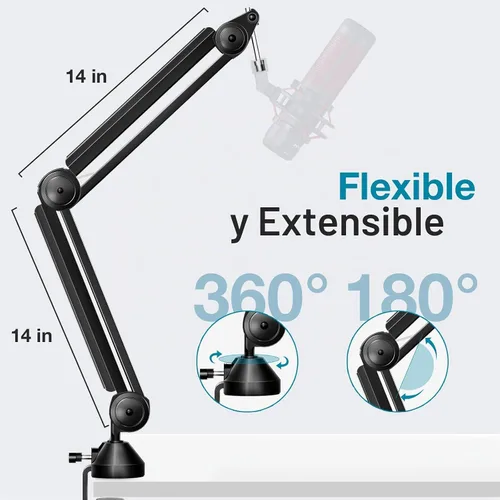 Vista 5 de InnoGear Brazo del auge del micrófono del micrófono del escritorio