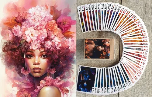 Vista 10 de Naipes de elegancia eduardiana (baraja de póquer 54 cartas todas diferentes) Hermosas damas con sombreros románticos vestidos salones y escenas