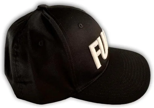 Vista 4 de Fuck Gorra De Béisbol El Snapback Estructurado Negro Con Blanco 3D Puff Bordado, Negro