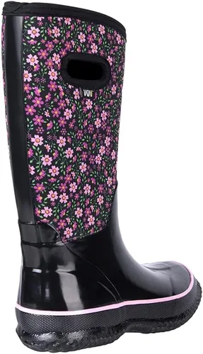 Vista 5 de WTW - Botas de lluvia que llegan a media pantorrilla para mujer, impermeables, aisladas, de neopreno, botas para cacería, botas de jardín, botas