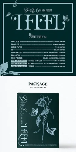 Vista 2 de (G) I-DLE I FEEL 6th Mini Album CD+POB+Booklet+Lyric Paper+Photocard+Tracking Sealed GIDLE I-DLE (BUTTERFLY Version)