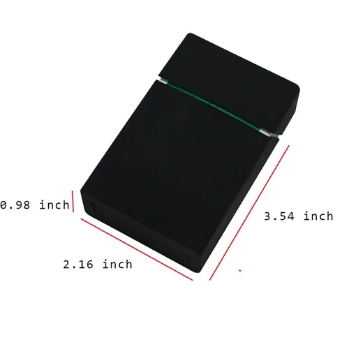 Vista 5 de boshiho - 2 fundas de silicona suave para cigarrillos para hombres, 20 unidades, protector de caja de cigarrillos ligero e impermeable (negro)