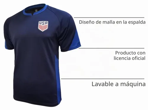 Vista 3 de U.S. Soccer USMNT Adult Soccer Game Day Jersey-Inspired Shirt - Legend