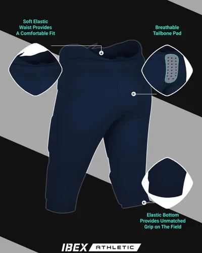 Vista 3 de Pantalones de fútbol integrados para adultos, pantalones de práctica de fútbol para hombre con almohadillas integradas