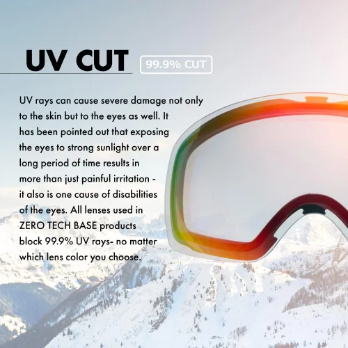 Vista 5 de ZERO TECH BASE Compatible Replacement Lens for Smith I/O Snow Goggles Mirror type