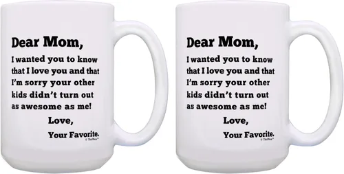 Vista 10 de Dear Dad Sorry Your Other Kids Didn't Turn Out as Awesome as Me Love Your Favorite Divertido regalo del día del padre para papá, taza de café, taza