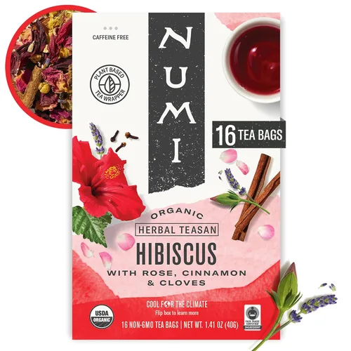 Vista 18 de Té de cúrcuma, Amber Sun, Numi Organic Mezcla de té de cúrcuma de hierbas con rooibos y especias