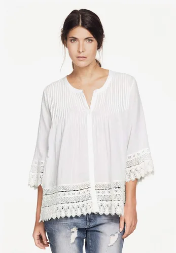 Vista 5 de Ellos Blusa con ribete de ganchillo en tallas grandes para mujer