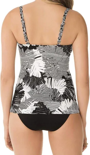 Vista 4 de Miraclesuit Traje de baño para mujer con nudo de amor escote corazón brasier con aros tankini