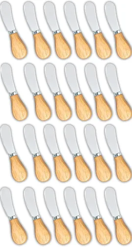 Vista 11 de Pequeños cuchillos esparcidores de queso, mango de madera, 5 pulgadas, cuchillos de cóctel de acero inoxidable para condimentos, queso, mantequilla
