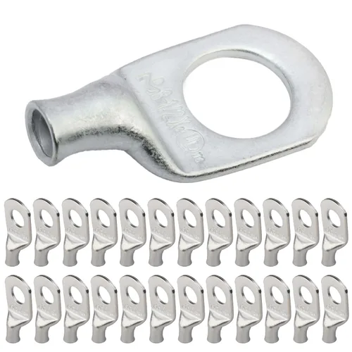 Vista 174 de SELTERM 5 piezas terminales de cable de cobre estañado 1/0 AWG perno de 1/2", extremos de cable de batería, terminales de anillo, conectores
