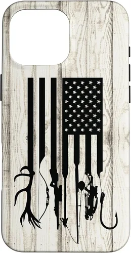 Vista 19 de iPhone 16 Blanco Rústico Pesca Y Caza Pistola Ballesta USA America Case