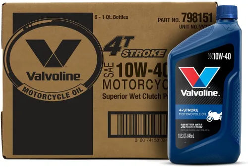 Vista 13 de Valvoline Aceite de motor de motocicleta de 4 tiempos 10W-40, 1 cuarto de galón