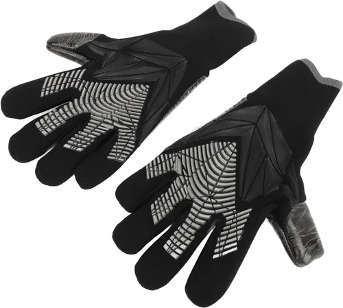 Vista 2 de Qiilu Guantes de fútbol de látex para portero de fútbol, guantes de portero para competición de fútbol, látex negro transpirable, guantes de portero
