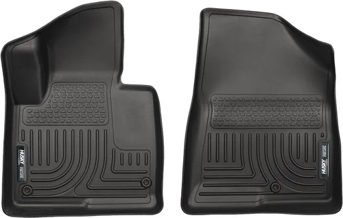 Vista 10 de Husky Liners Weatherbeater Alfombrillas de piso Compatible con Hyundai Santa Fe 2013-2018; Hyundai Santa Fe XL 2019 2da fila, 1 pieza negro
