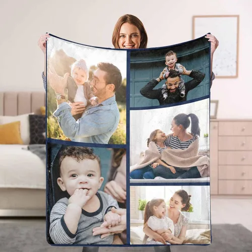 Vista 29 de Manta personalizada con foto, manta personalizada con imagen, regalos personalizados para pareja, mamá, papá, novia, novio, amigo, cumpleaños