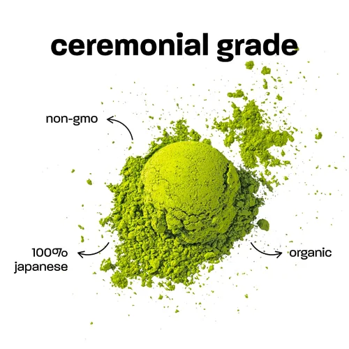 Vista 4 de smul Polvo de matcha de grado ceremonial – Polvo de matcha orgánico 100% japonés – Matcha sin azúcar – Suave y rico en antioxidantes – Energía