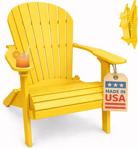 Vista 16 de POLY LUMBER – Silla plegable Adirondack con asiento enrollado Heavy Duty EVERLASTING Lifetime PolyTuf HDPE - HECHO EN EE. UU. - AMISH CRAFTED., Azul