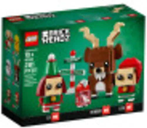 Vista 2 de LEGO Brickheadz 40353 - Juguete de construcción de Reno, Elf y Elfie (281 piezas)